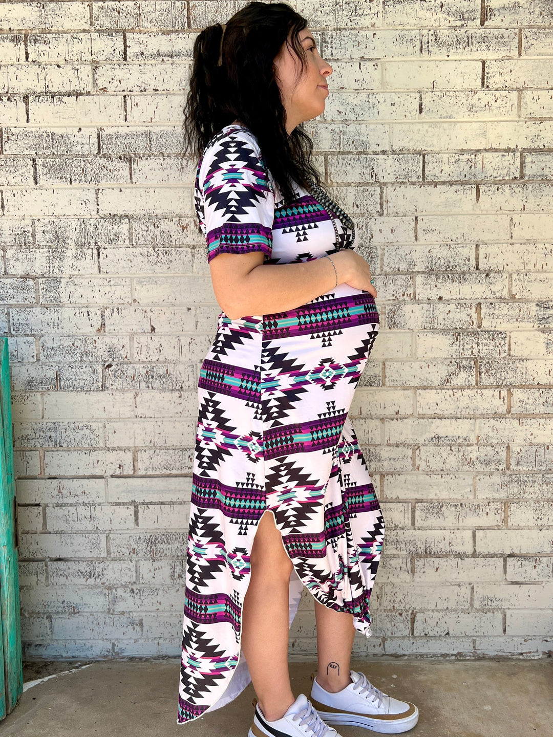 Plus Aztec Outskirts Maxi Dress | gussieduponline