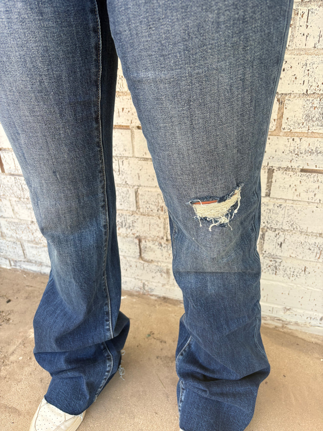 Petra Mid Rise Relaxed Flare w/ Cuffed Hem*