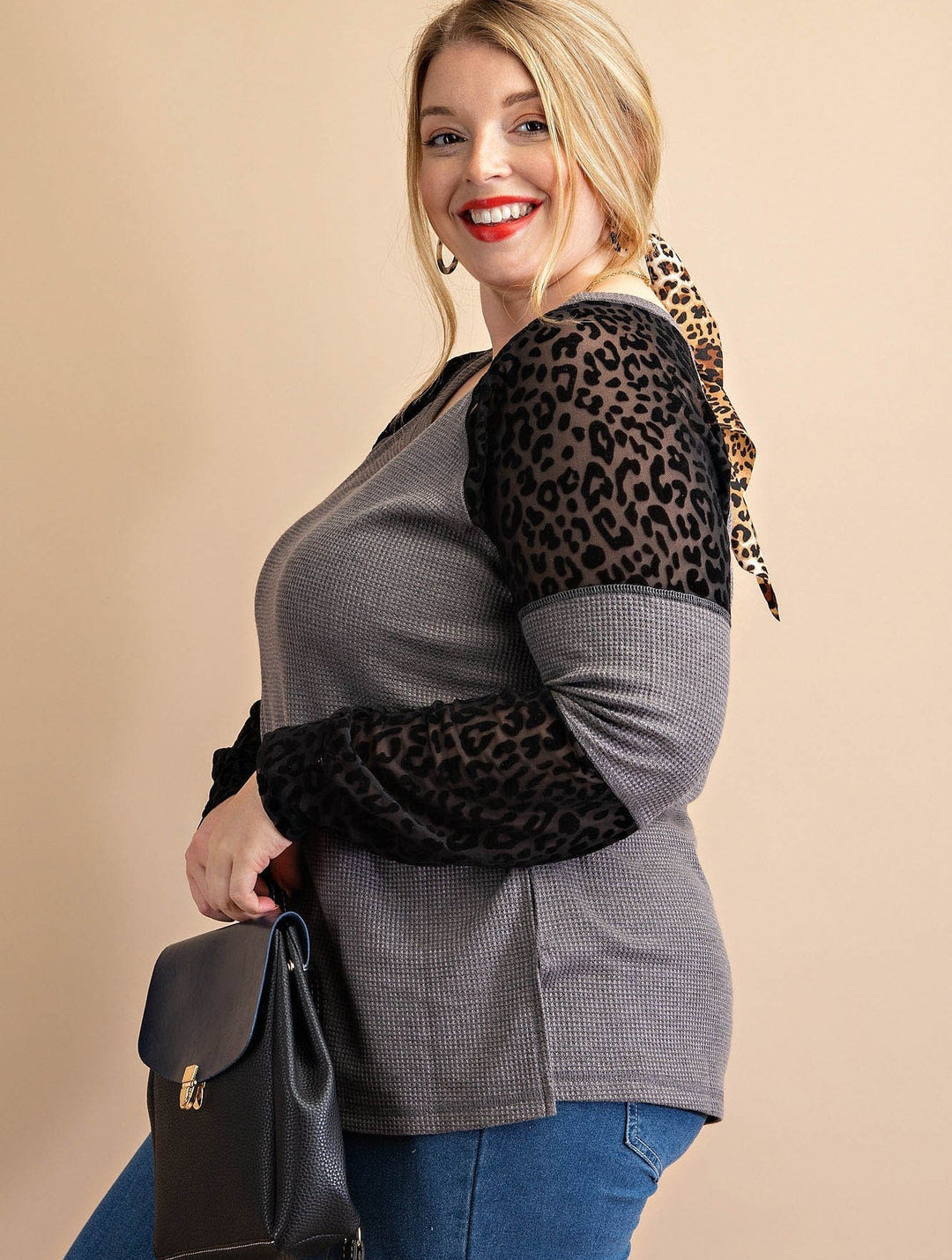 PLUS Sheerly Leopard Thermal Top-2 colors | gussieduponline