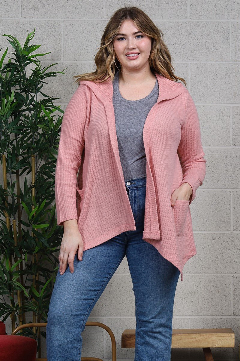 Plus Gotta Give Up Hooded Cardigan | gussieduponline