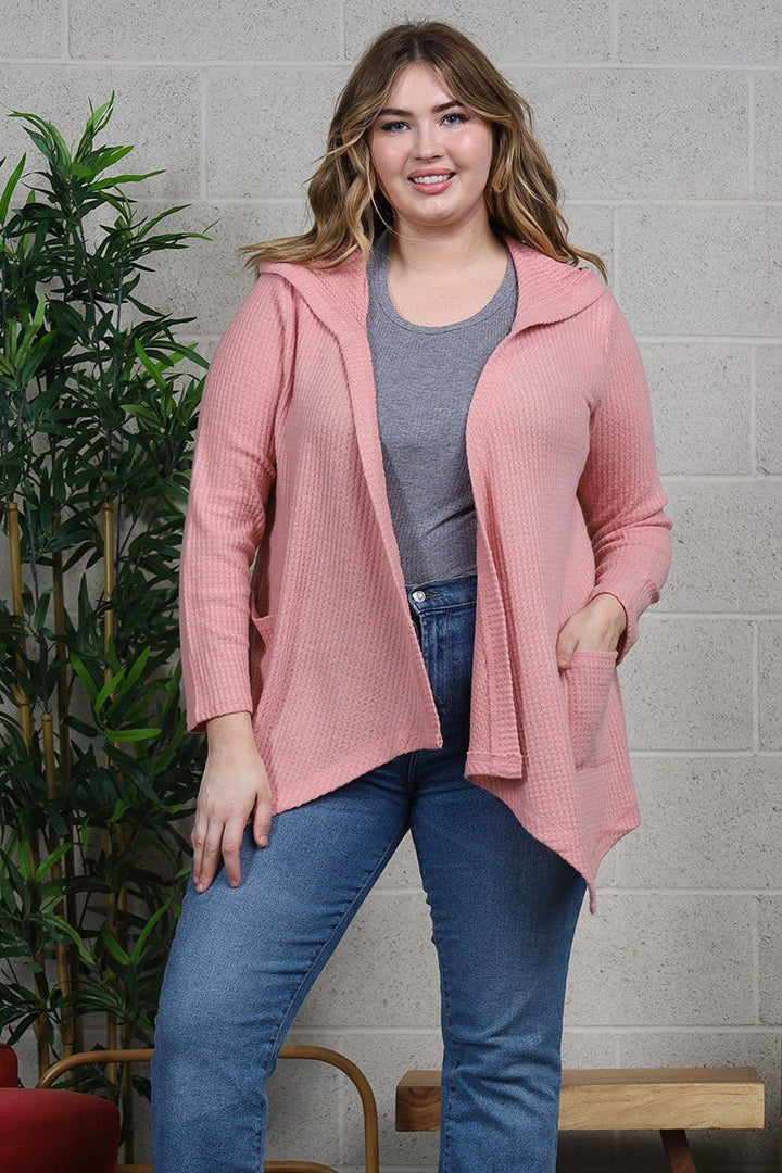 Plus Gotta Give Up Hooded Cardigan | gussieduponline