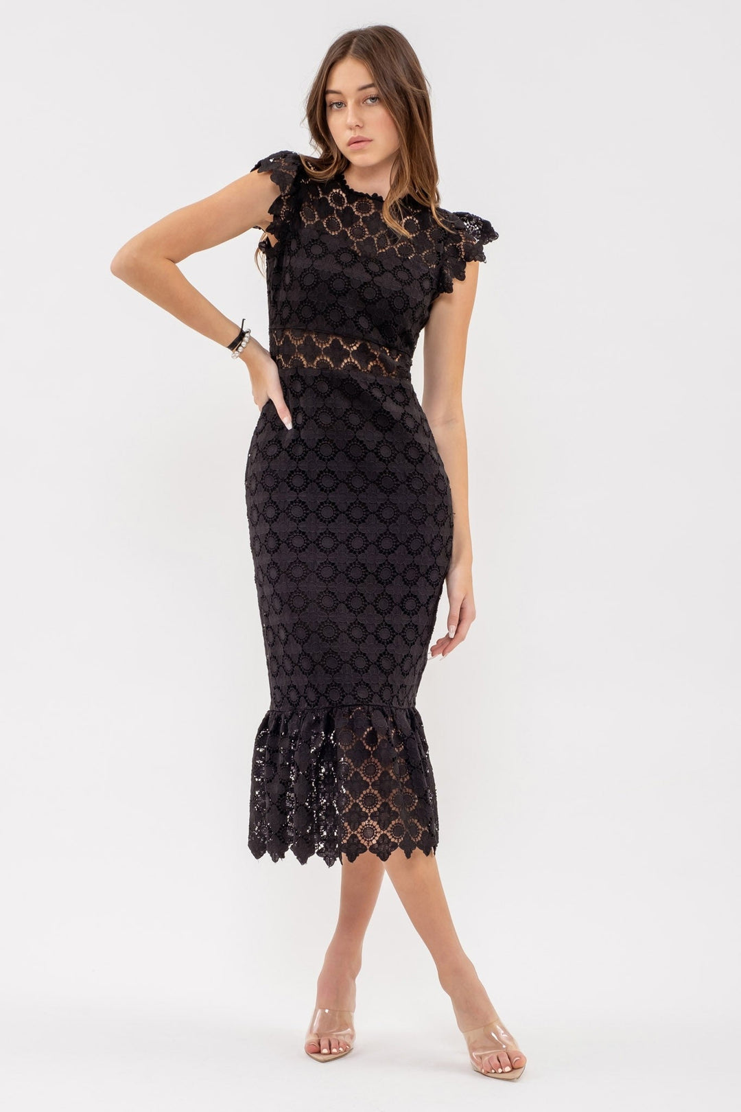 The Lace Eyelet Dress-2 Colors | gussieduponline