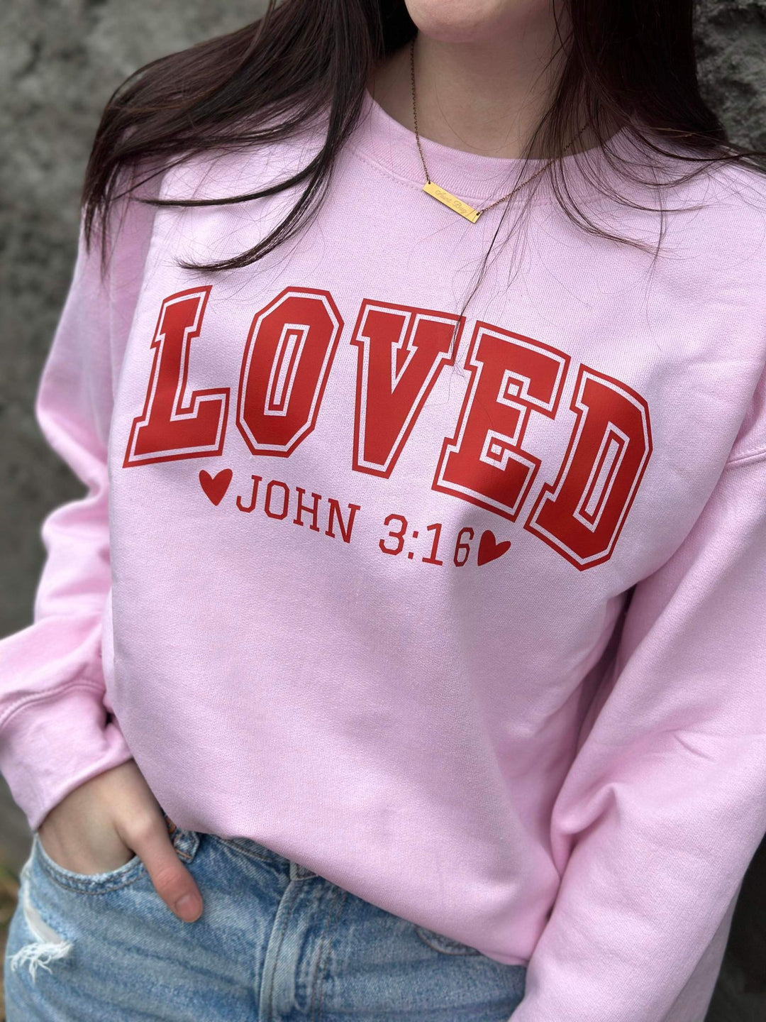 Loved John Pink Sweatshirt*