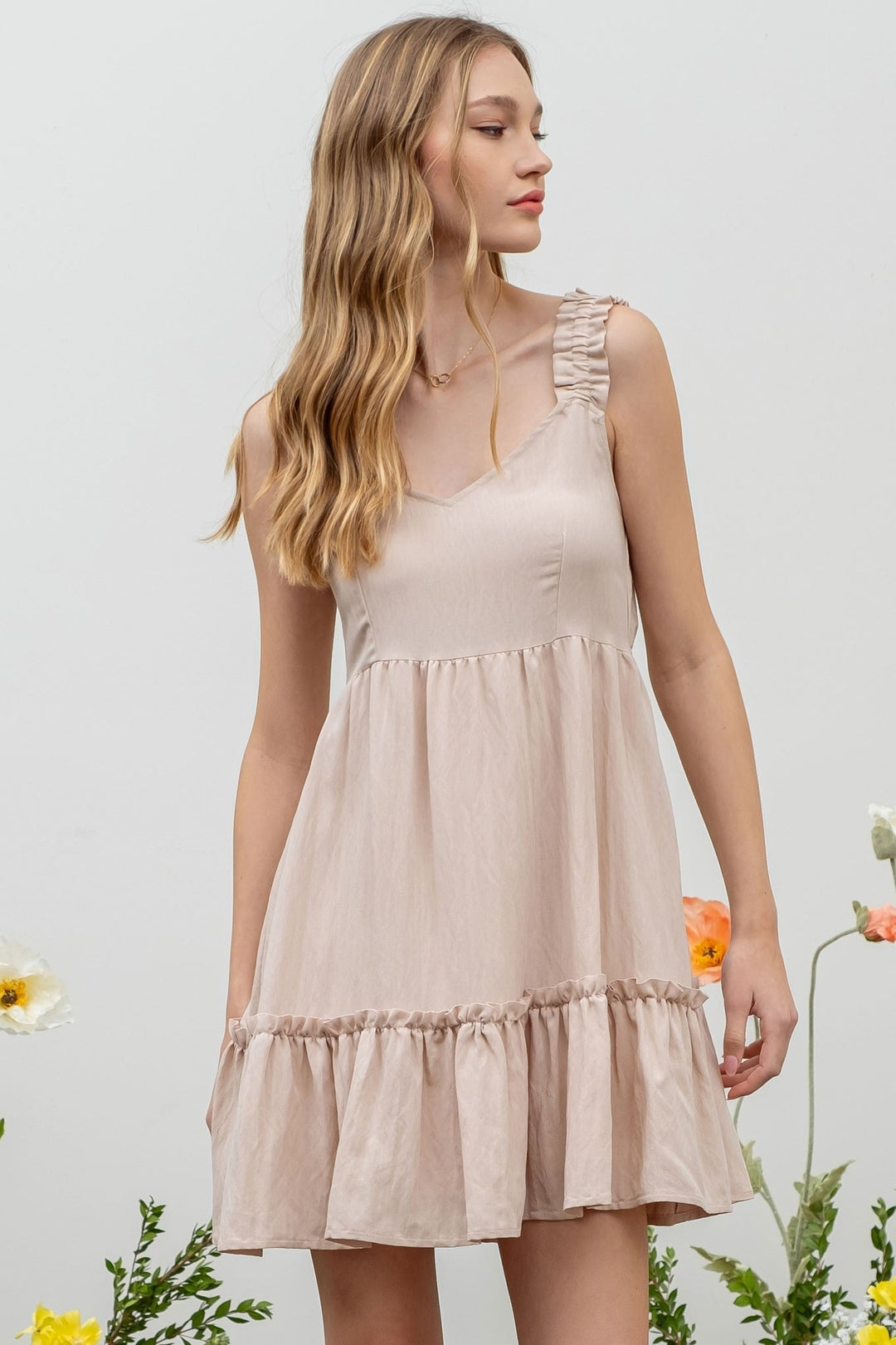 Effortlessly Khaki Dress | gussieduponline