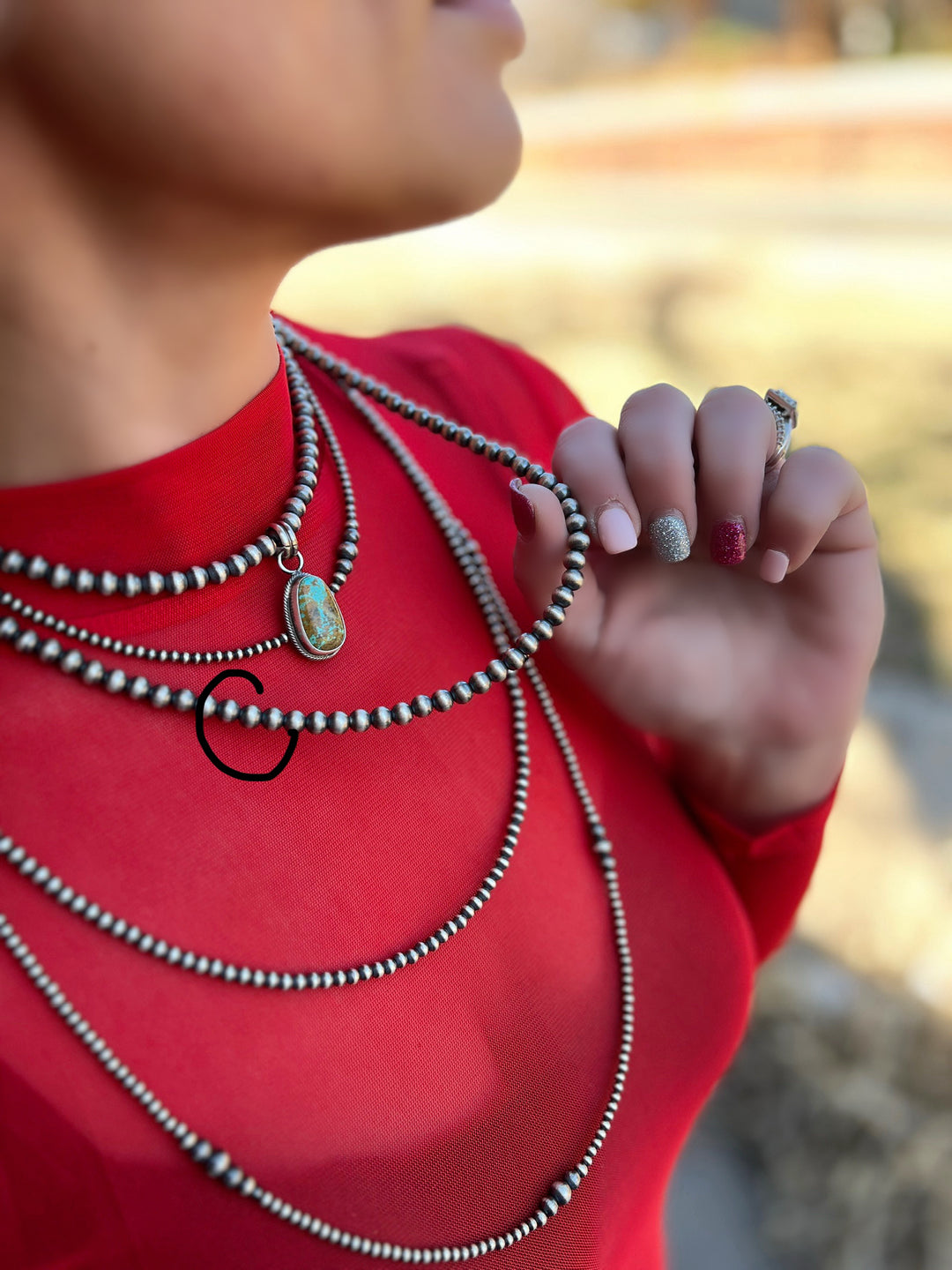 20" 6MM Navajo Pearl Necklace