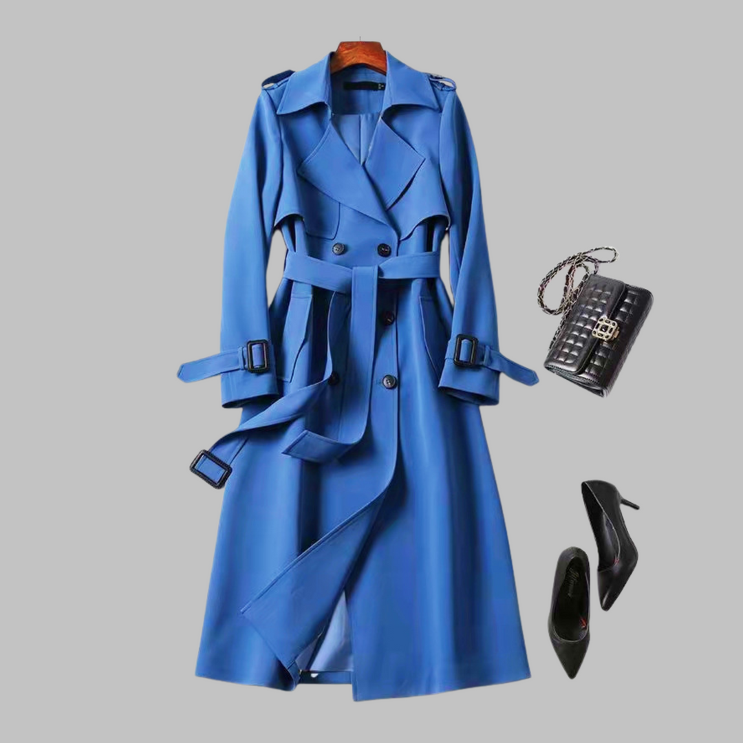 Tia - Elegant Knee-Length Loose Fit Coat
