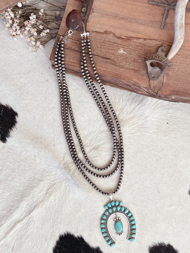 3-Strand Beaded Naja Squash Inspired Necklace | gussieduponline