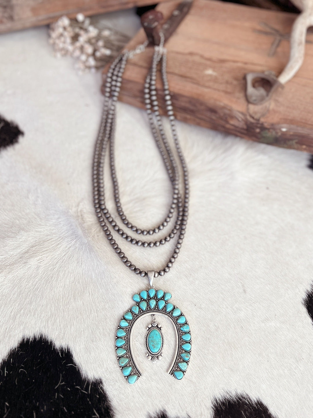 3-Strand Beaded Naja Squash Inspired Necklace | gussieduponline