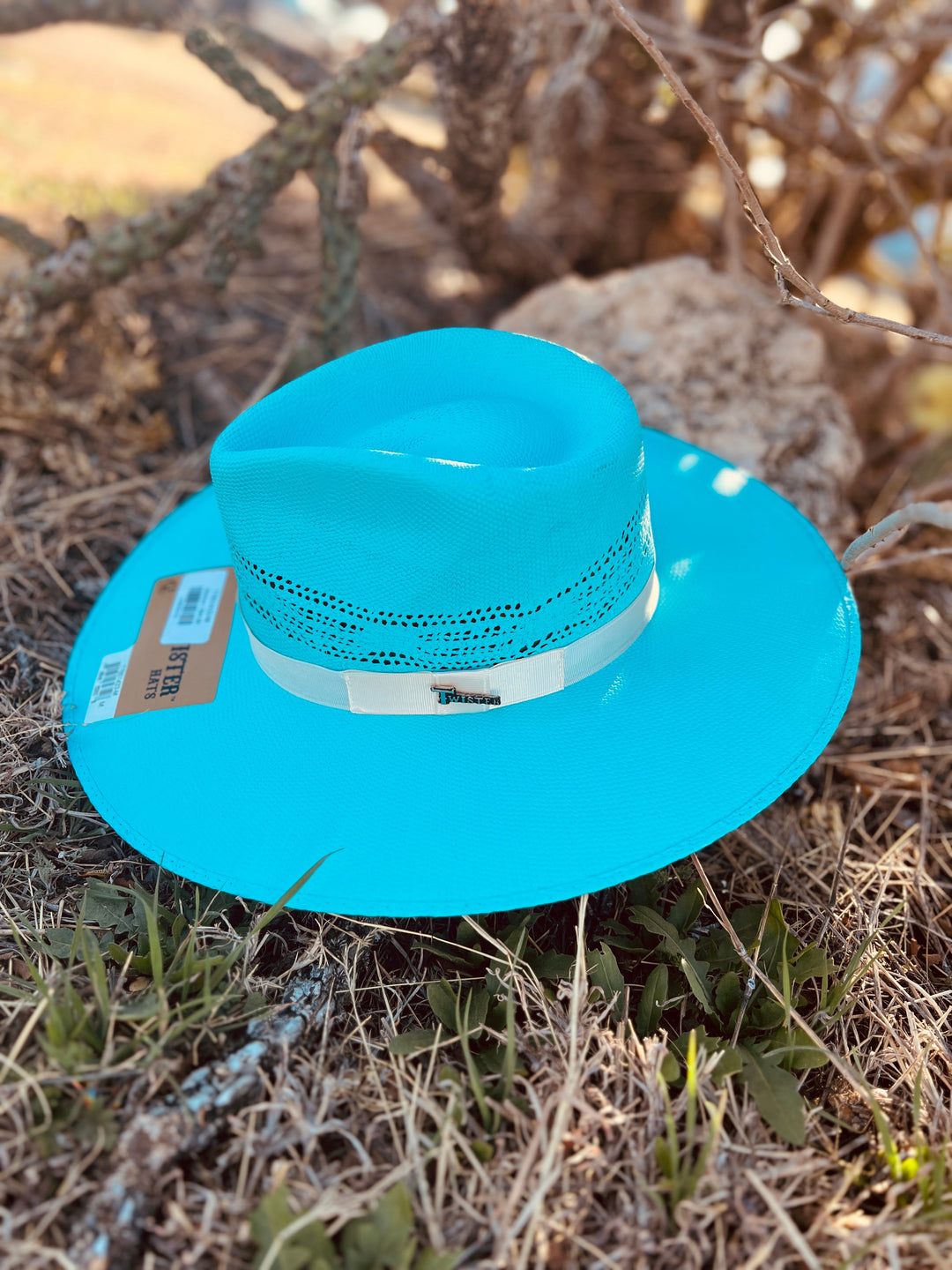 Rolling Around In The Turquoise Straw Hat | gussieduponline