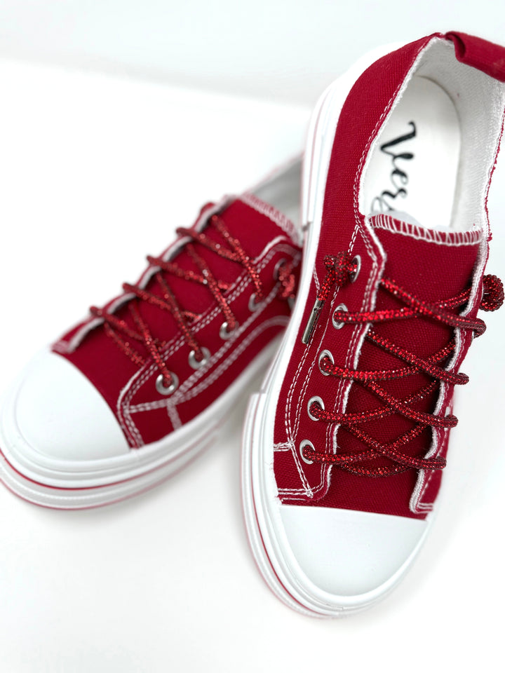 Very G Red Aman Sparkle Sneakers