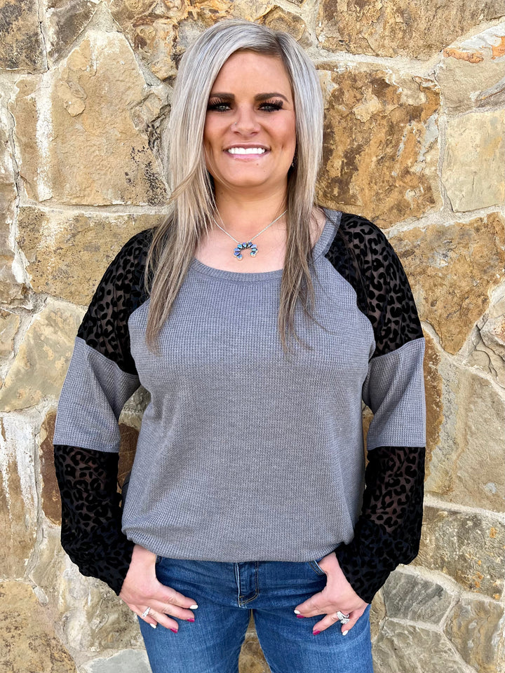 PLUS Sheerly Leopard Thermal Top-2 colors | gussieduponline