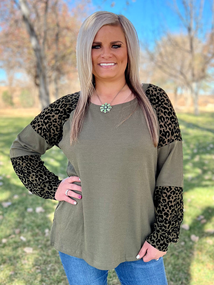 PLUS Sheerly Leopard Thermal Top-2 colors | gussieduponline