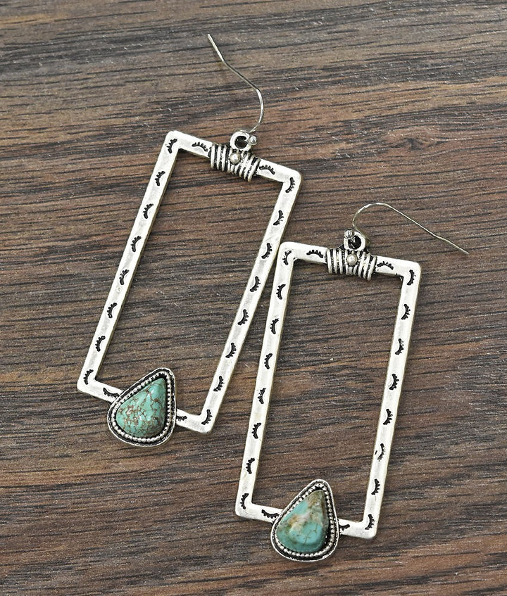 Boho Concho Turquoise Earrings