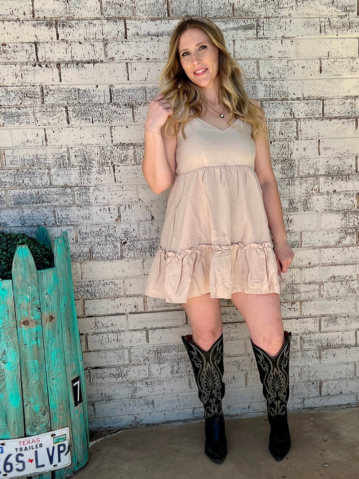 Effortlessly Khaki Dress | gussieduponline