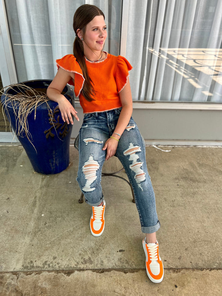 Wardrobe Staple Sunkist Cropped Sweater* | gussieduponline