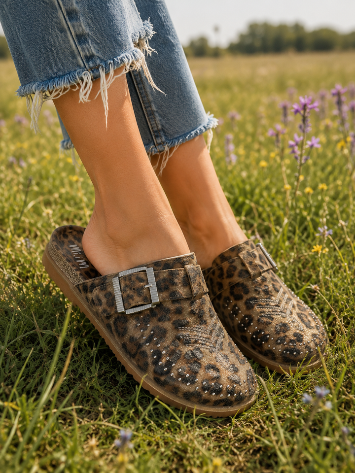 Josephine Leopard Clogs