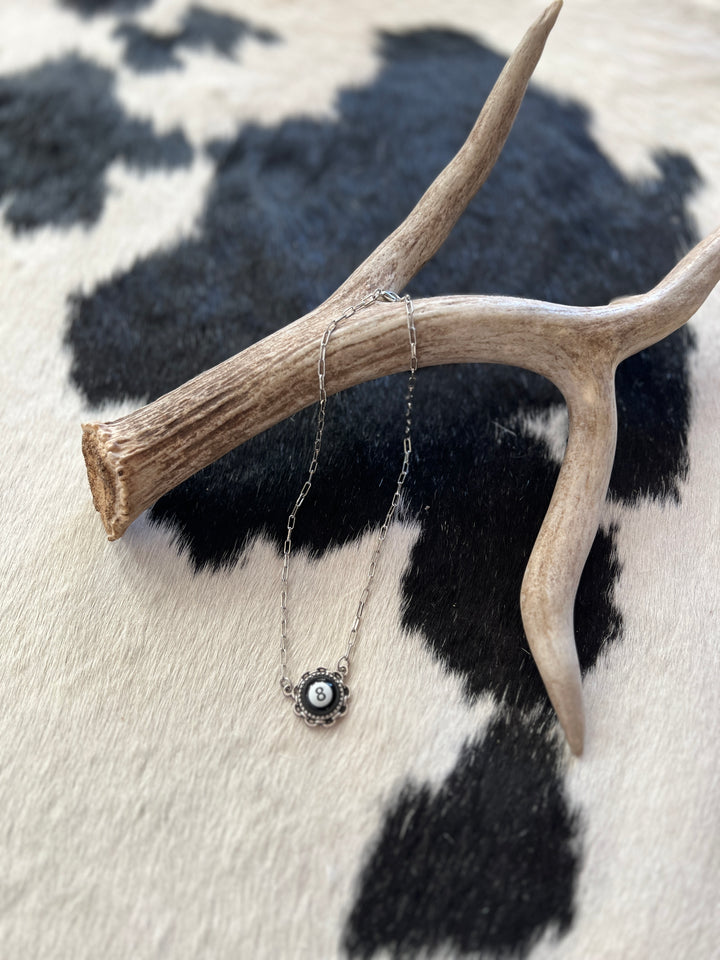 8 Ball Little Chain Link Necklace