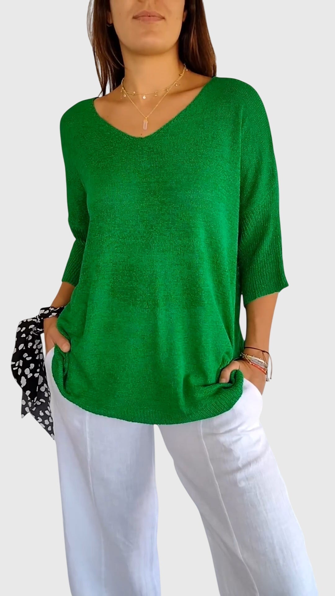Cassandra | Elegant V-Neck Top