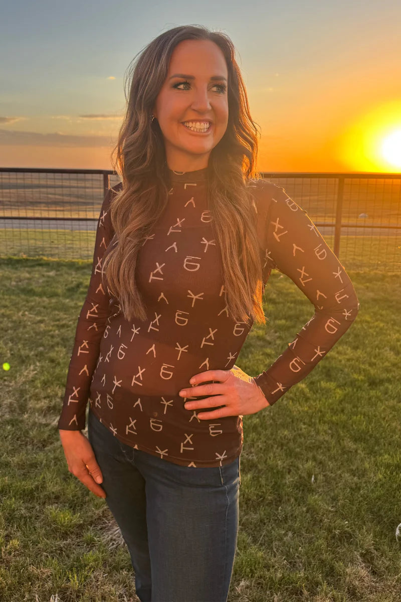 Sterling Kreek Amarillo By Morning Mesh Top