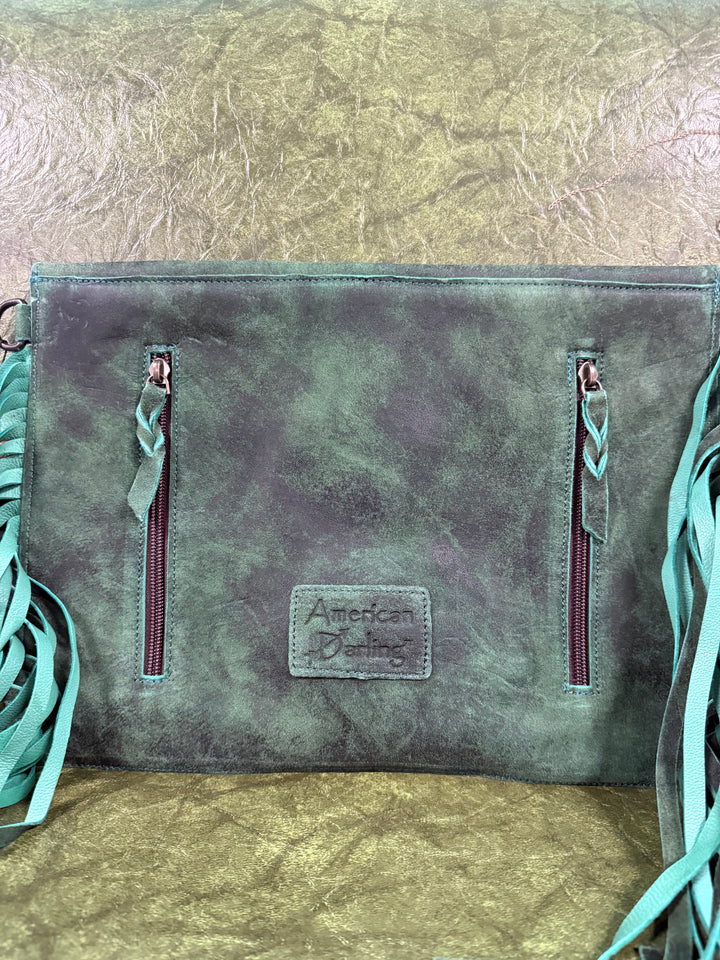 American Darling Genuine Western Leather Turquoise Bag