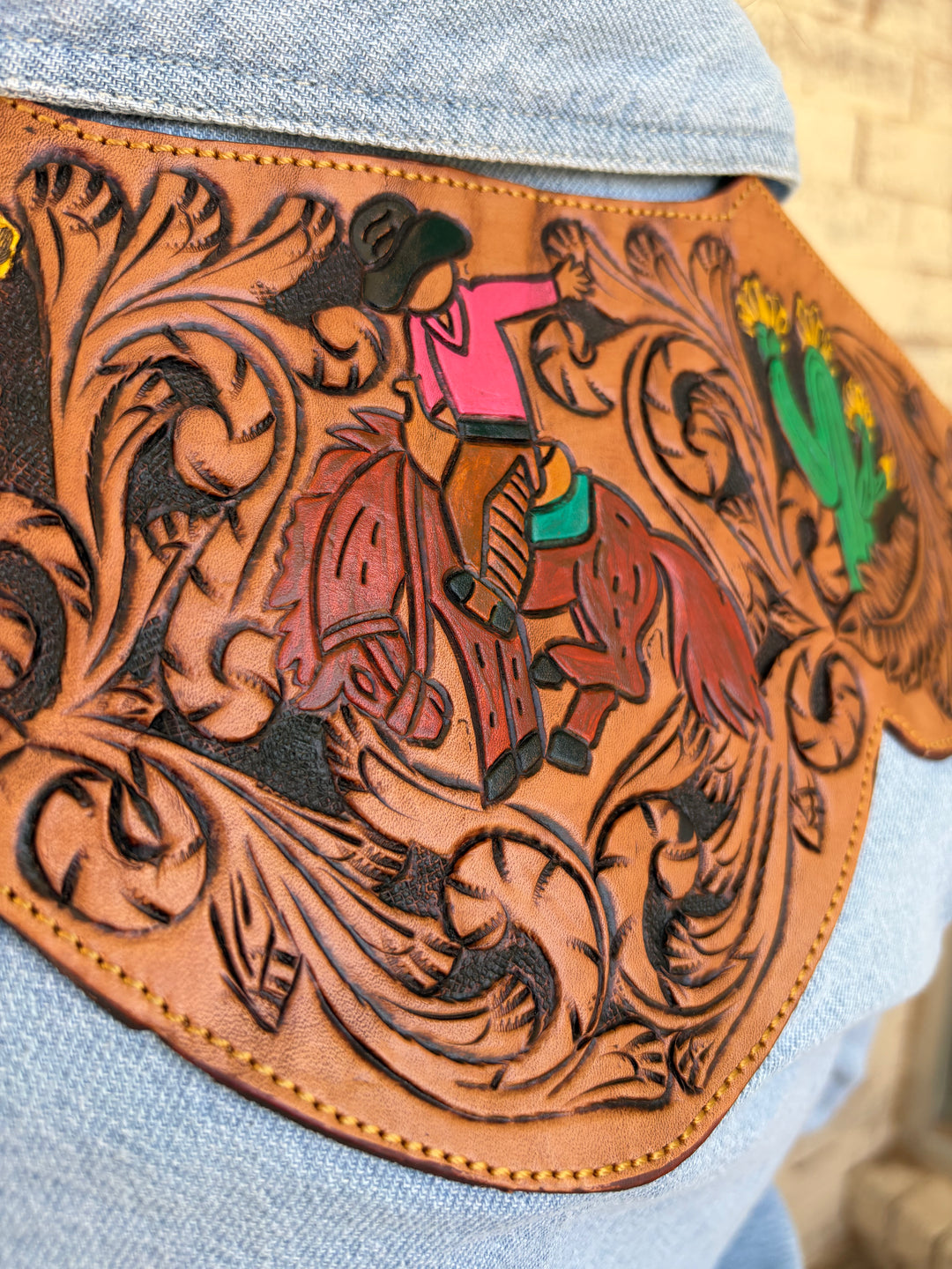 American Darling Tooled Leather Woman's Shirt