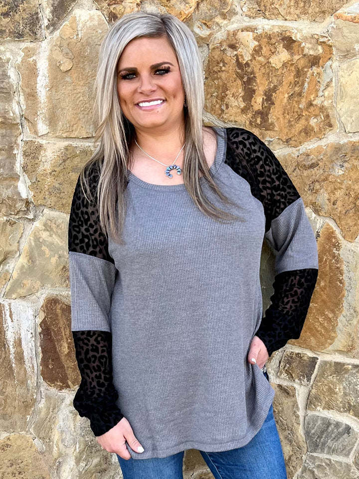 PLUS Sheerly Leopard Thermal Top-2 colors* | gussieduponline