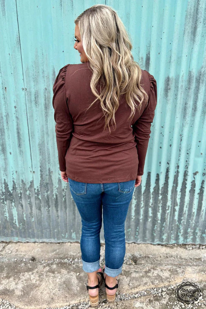 Plus Something Classy Brown Top | gussieduponline