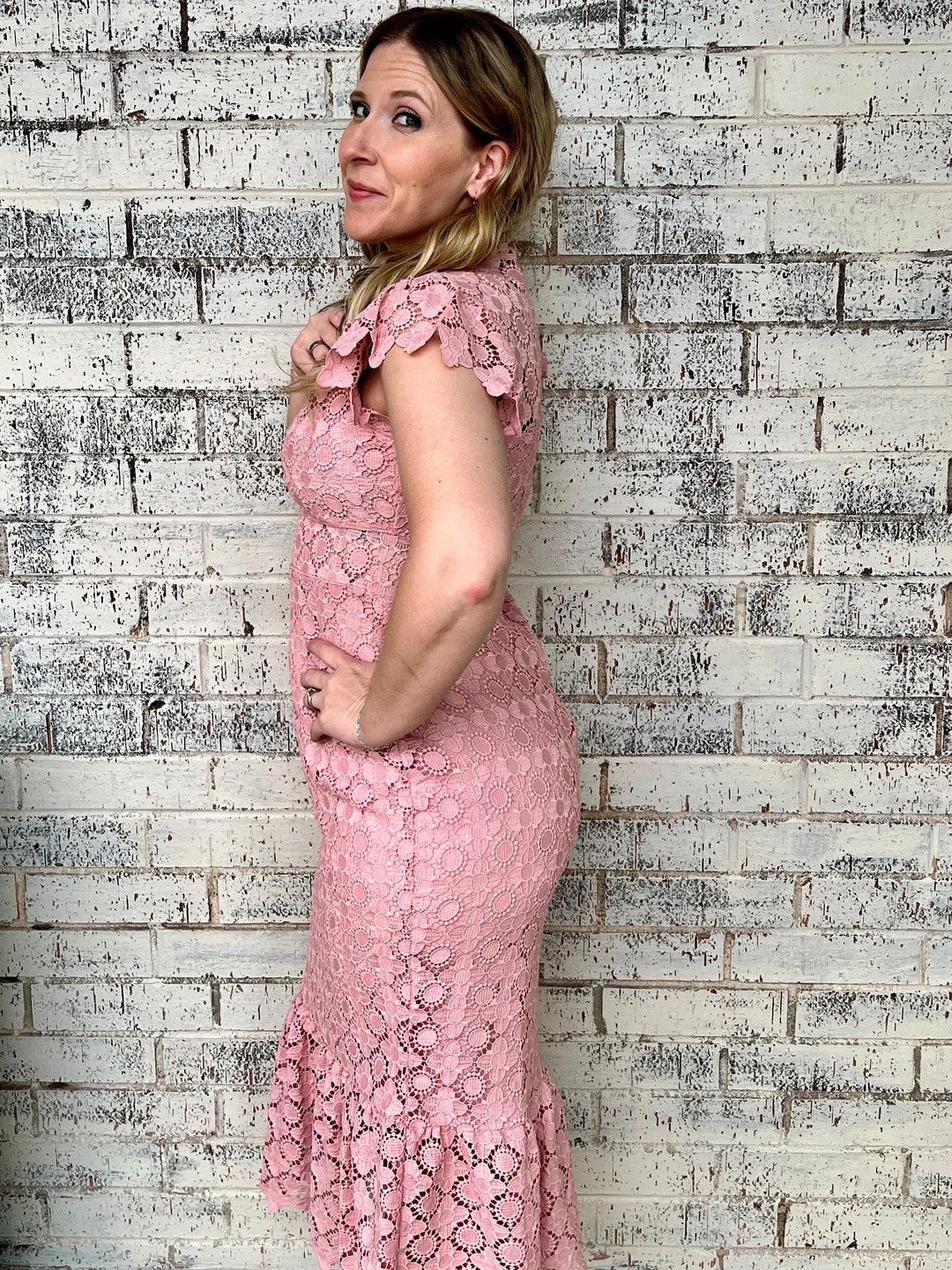 The Lace Eyelet Dress-2 Colors | gussieduponline