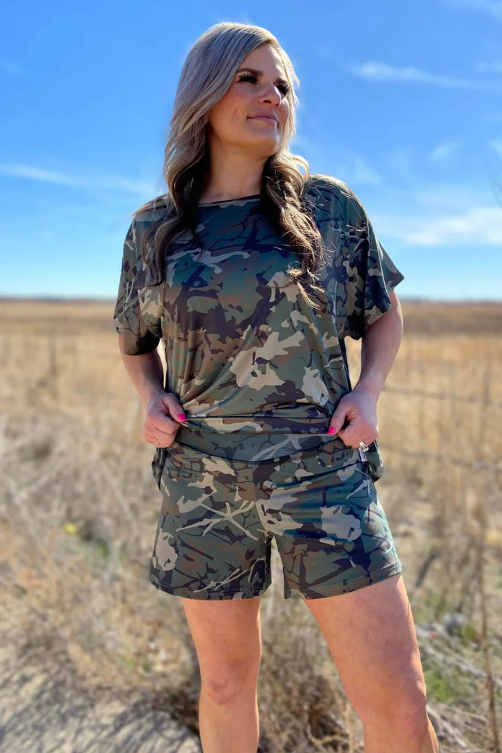 Sterling Kreek Cowgirl Cozy Camo Top