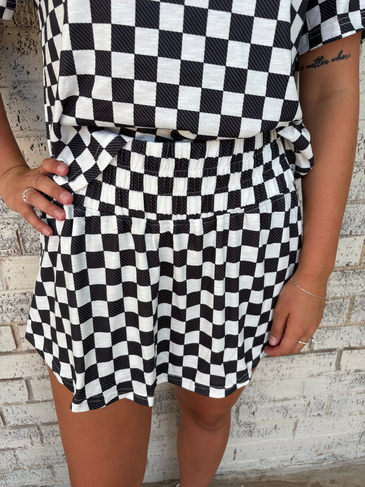 Check Please Skort Set