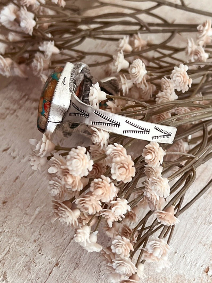 Chunky Colorful Stone Cuff Bracelet | gussieduponline