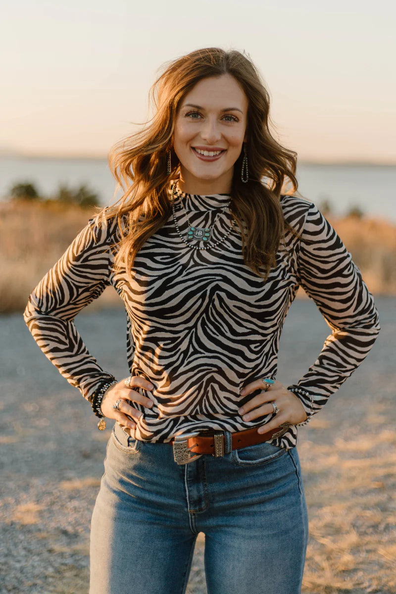Sterling Kreek Cowgirl Safari Mesh Top