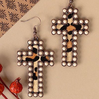 Encased Cross Earrings- 3 Colors | gussieduponline