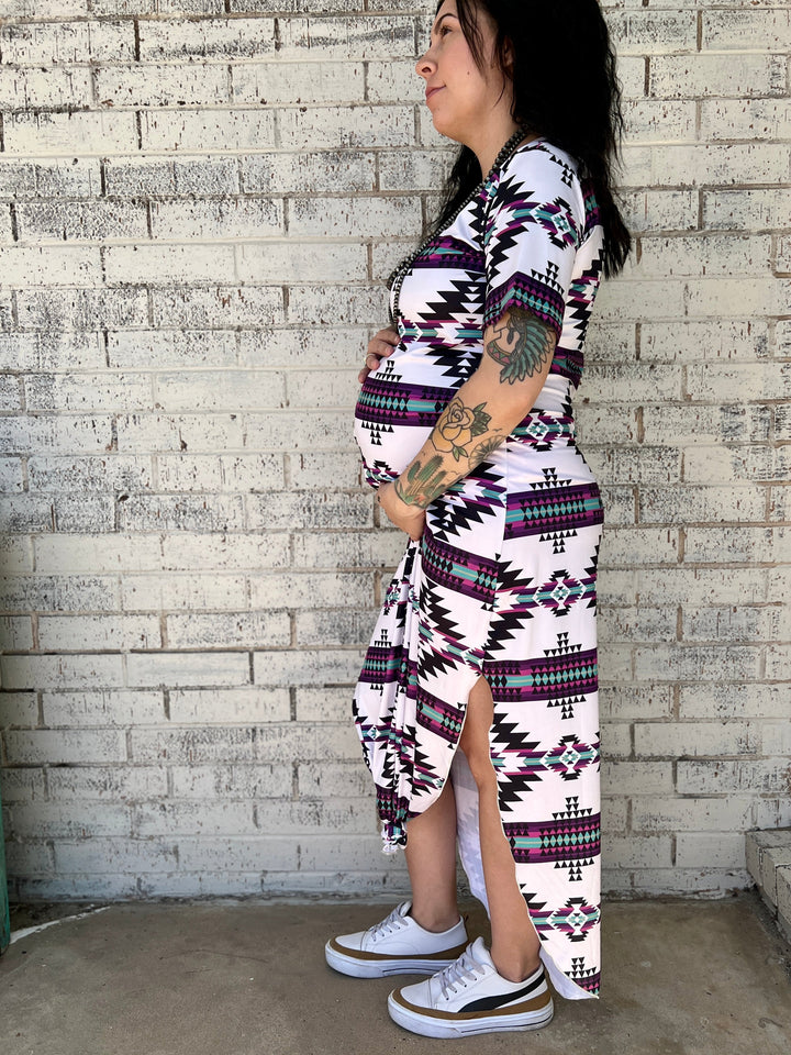 Plus Aztec Outskirts Maxi Dress | gussieduponline