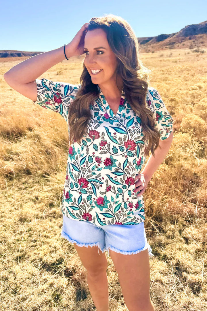 Sterling Kreek Floral Breeze Top