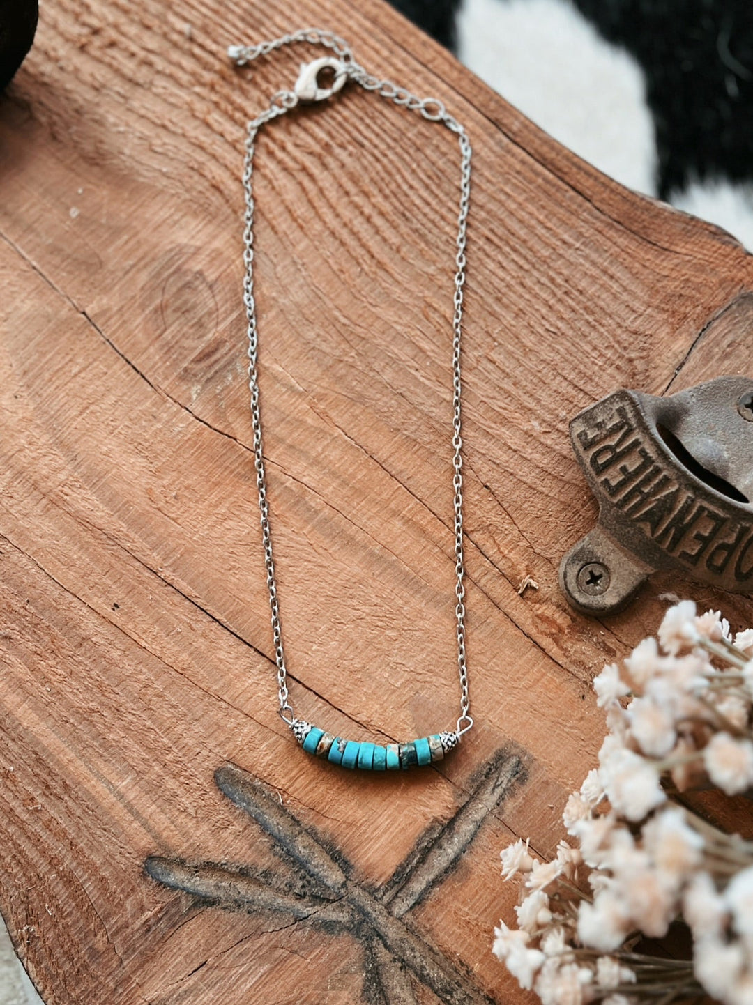 Handmade Turquoise Gemstone Necklace | gussieduponline