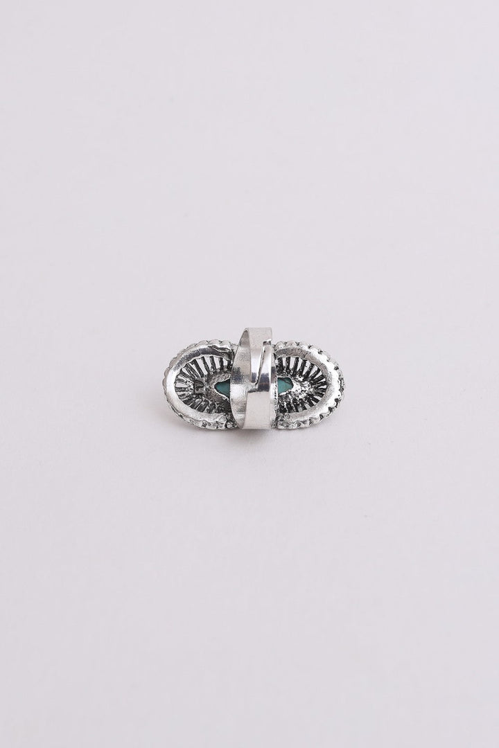 Western Hourglass Adjustable Turquoise Ring | gussieduponline