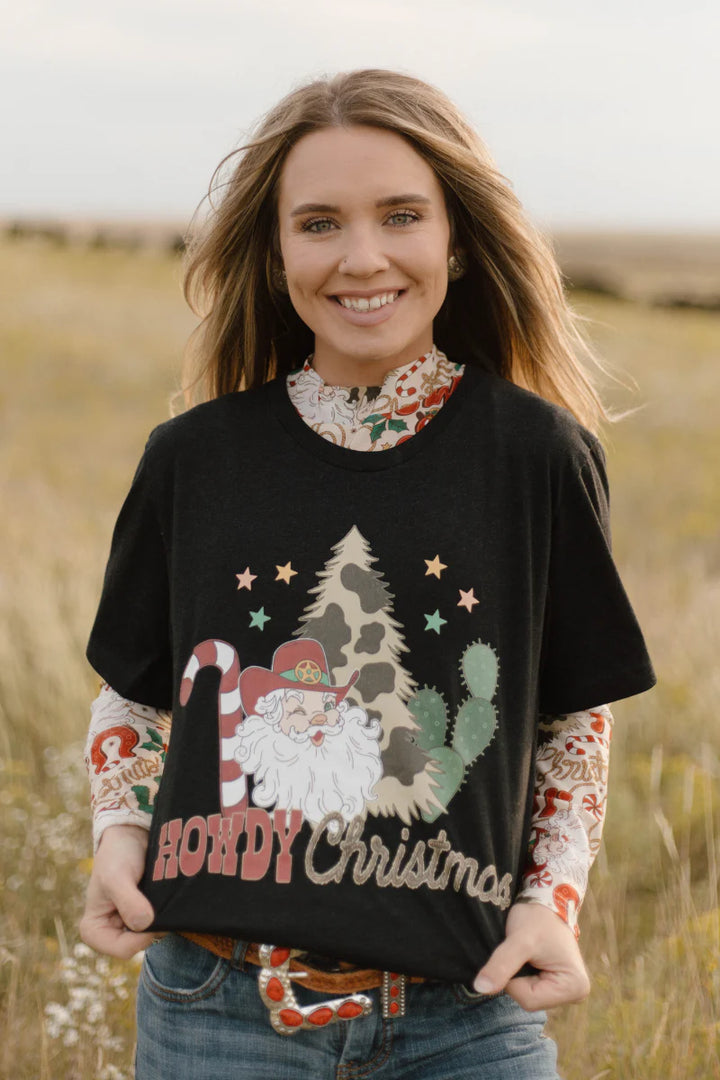 Sterling Kreek Howdy Santa Tee*