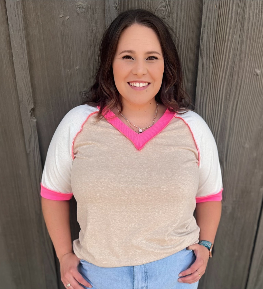 PLUS Day to Day Color Block Top- 2 colors | gussieduponline