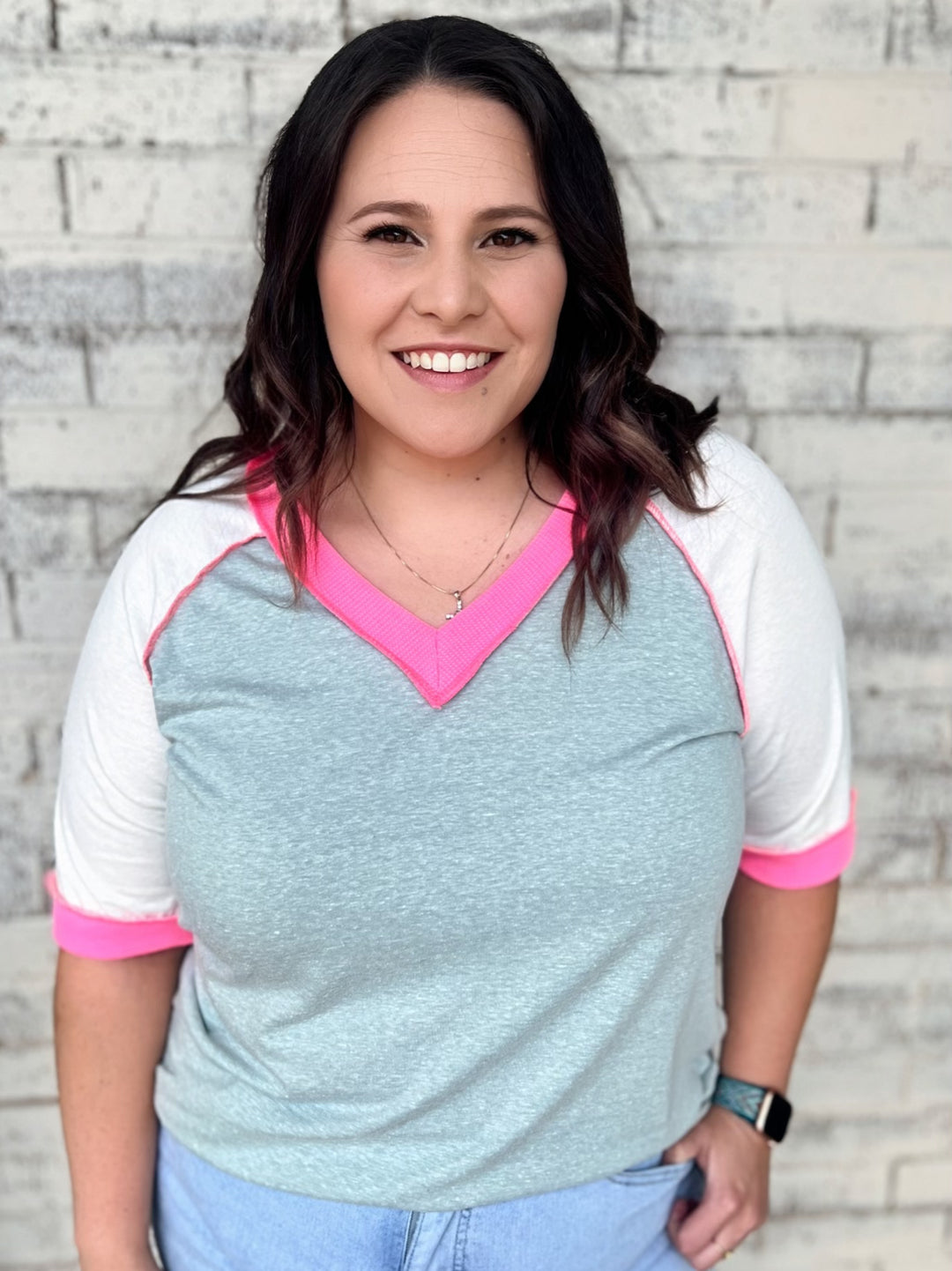 PLUS Day to Day Color Block Top- 2 colors | gussieduponline