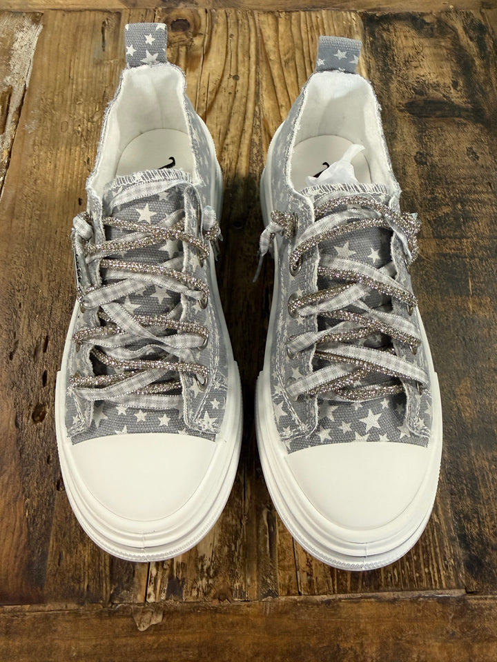 Aman Grey Double Stars Sneakers