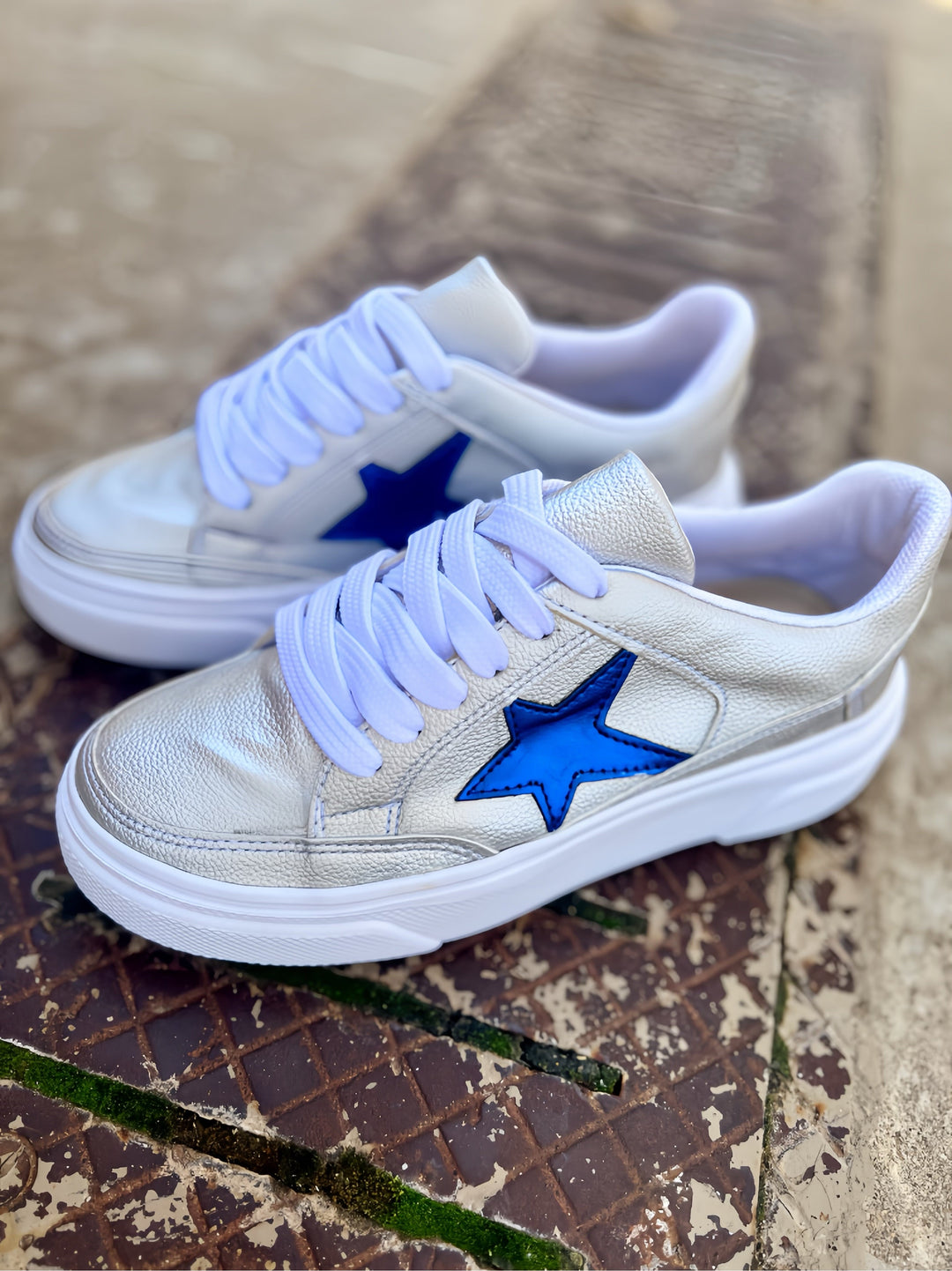 Silver Make Ya Holla' Sneakers | gussieduponline