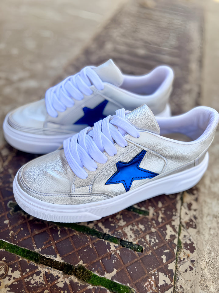 Silver Make Ya Holla' Sneakers | gussieduponline