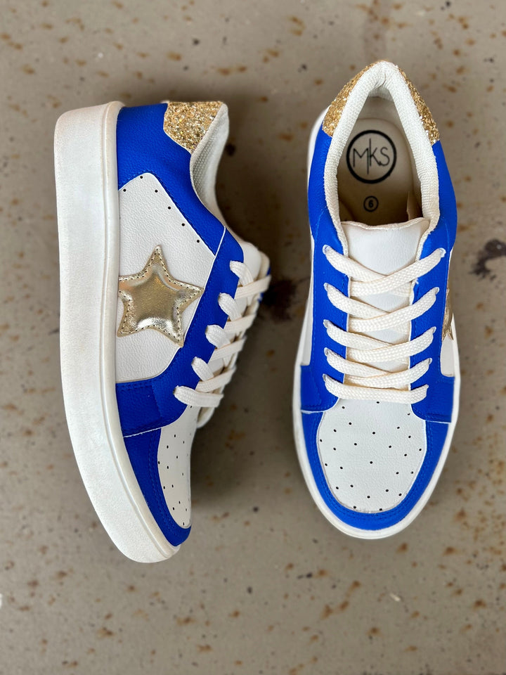 Blue Game Day Sneakers | gussieduponline
