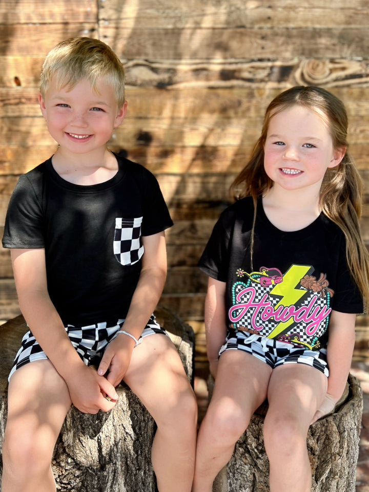 KIDS Howdy Thunderbolt Western Graphic Tee | gussieduponline