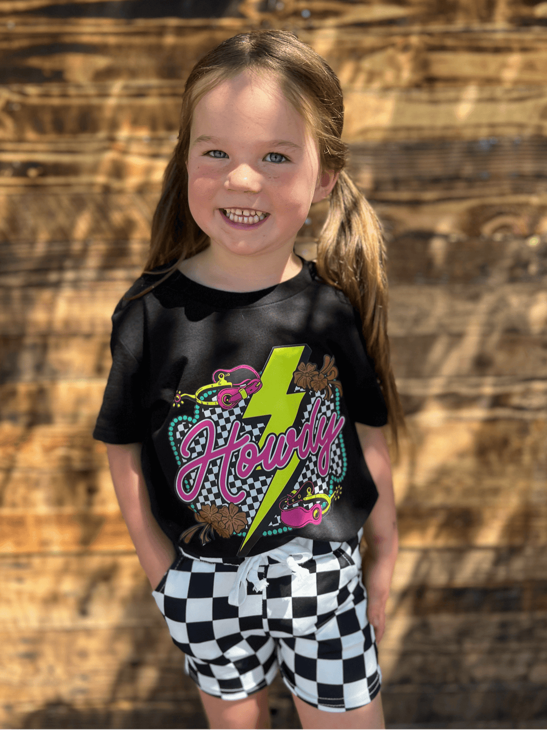 KIDS Howdy Thunderbolt Western Graphic Tee | gussieduponline