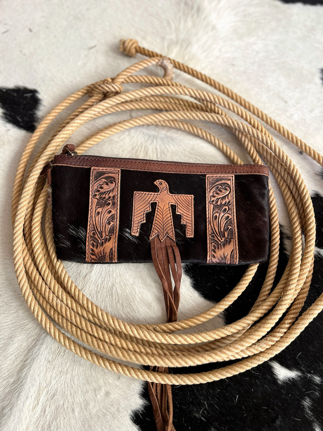 Darling Leather Thunderbird Wristlet | gussieduponline