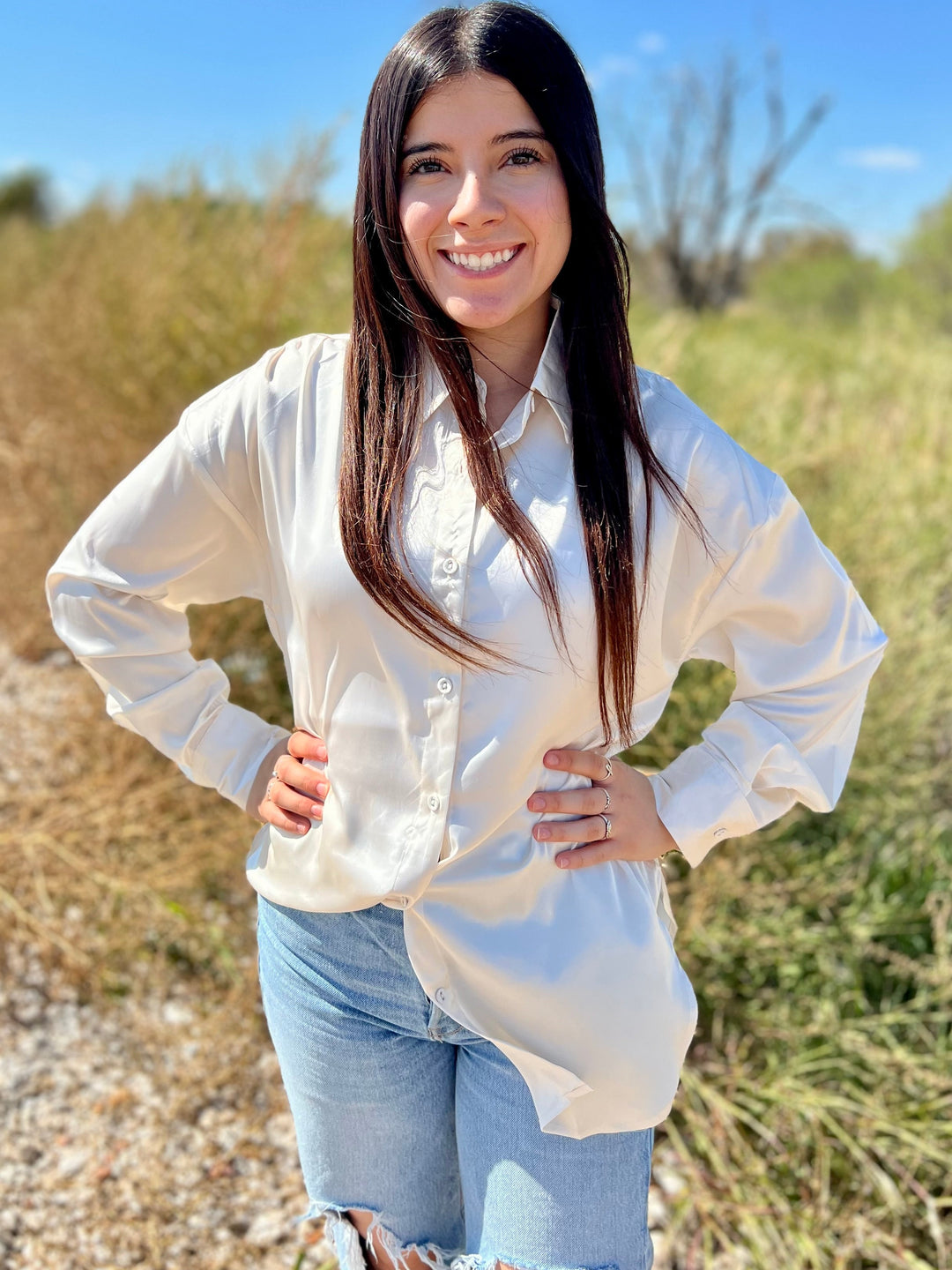 Sophisticatedly Casual Satin Button Ups- 4 Colors | gussieduponline