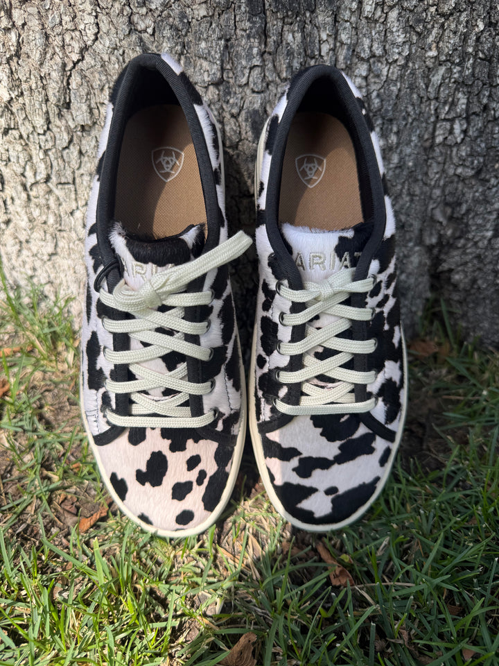 Ariat Women's Skylar Black & White Hair On Hide Sneakers