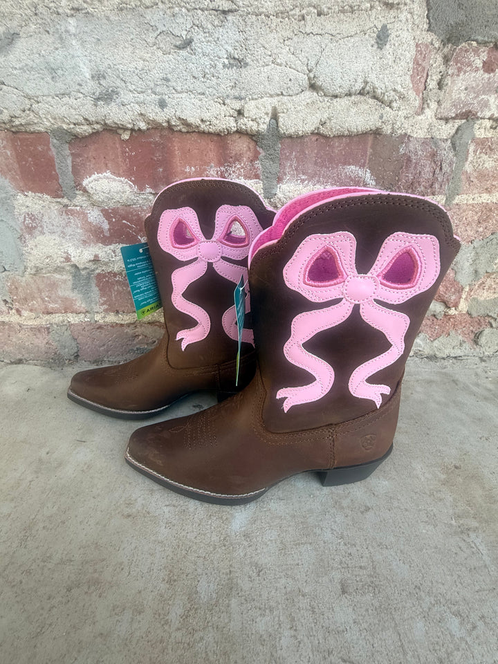 KIDS Ariat Lil Bow D Toe Western Boot